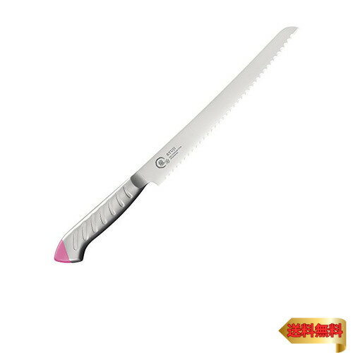 下村工業 日本製 [ 龍治 ステンカラー ] パンスライサー 230mm ピンク モリブデン・バナジウム鋼 食洗..