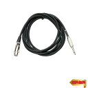 TECH マイクケーブル XLR(メス) / フォン(オス) 3m TMC-3 ブラック