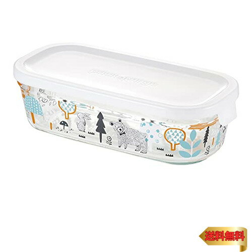 iwaki(イワキ) 耐熱ガラス 保存容器 バターケース シンジカトウ 森の中で 長方形 500ml B3246-SNE