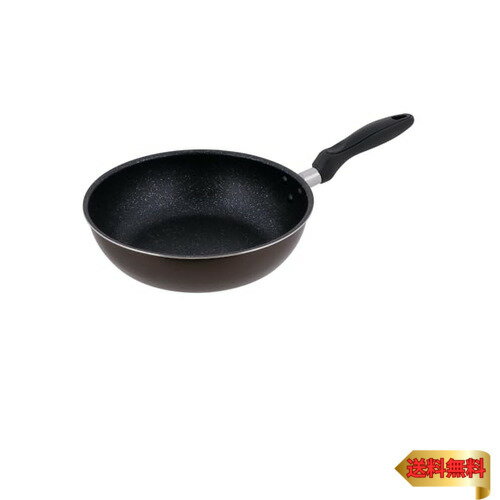 ベストコ 深型フライパン 28cm ウォックパン ガス火専用 ブラウン ND-633 調理の相棒