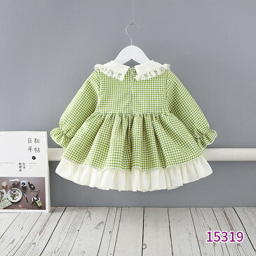 ヘアバンド付き 女の子 ワンピース 可愛い 長袖 70 80 90 100 110 チュニック ベビードレス ロリータ ベビー キッズ フォーマル 春秋向け 1才 誕生日