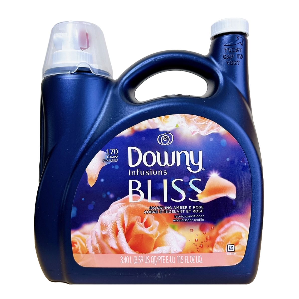 ダウニー ブリス スパークリングアンバー＆ローズ 3.4L 柔軟剤 コストコ Downy infusions BLISS スパークリングアンバー ＆ ローズ 衣料用柔軟剤 洗濯じわ 静電気防止 毛羽立ち 毛玉防止 3