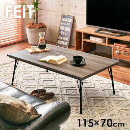 【4時間限定ポイント5倍★4/25 20時～】スタイリッシュ 鉄脚こたつテーブル 115×70cm【FEIT フェイト】［フラットヒーター］（こたつテーブル 薄型ヒーター コタツ 炬燵 おしゃれ モダン 家具調こたつ リビングこたつ 暖房器具）