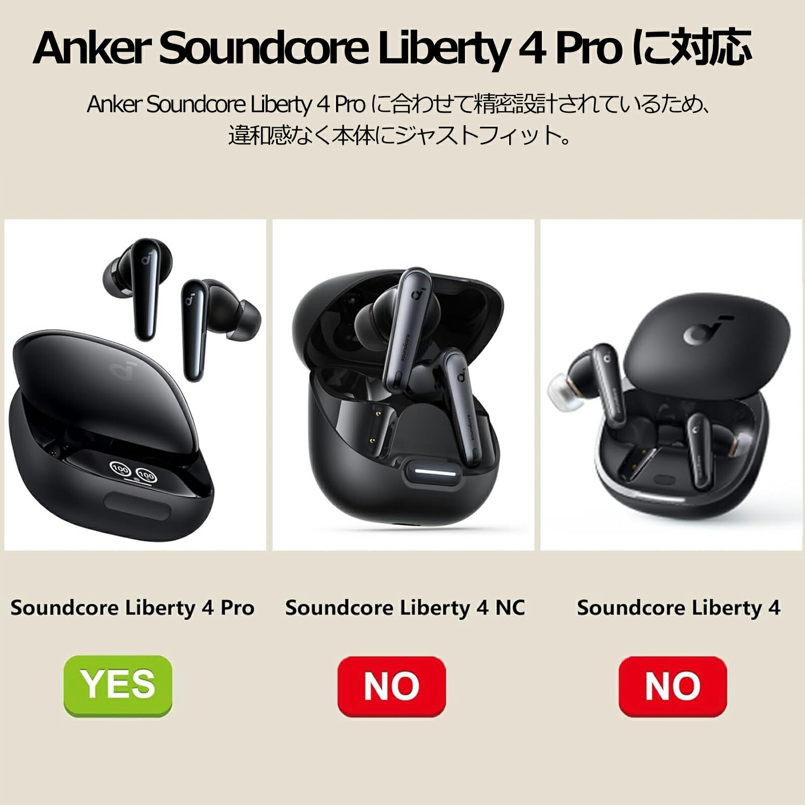 ��2/15-p15�ܡۡ�1ǯ�ݾڡ�YOFITAR for Anker Soundcore Liberty 4 Pro������Soundcore Liberty 4 Pro �ݸ�С� ���ꥳ�󥱡��� �����ݸ� ��ɻ� �����ɻ� �Ѿ׷� ���彼�Ų�ǽ �ɿ� �ɿ� ����ӥ��դ�Liberty 4 Pro case liberty 4 pro ������ ��Хƥ� 4�ץ� ������