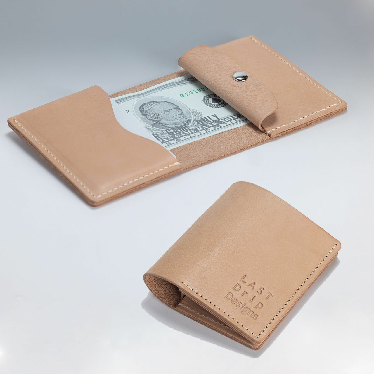 Rakuten - 二つ折り財布 本革 ヌメ革 メンズ レディース 財布 コンパクト 小銭入れつき 薄型 2つ折り ブランド 革 レザー 牛革 nfl pst 楽天市場店 送料無料 受注生産 2~4週