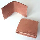 二つ折り財布 本革 メンズ レディース 2つ折り 財布 札入れ (小銭入れなし カード段なし ) 王道・定番 ハーフウォレット 革 ヌメ革 レザー シンプル おしゃれ nfl pst 楽天市場店 送料無料 受注生産 2~4週