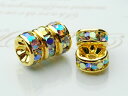 【アクセサリーパーツ】平型 金ロンデル(オーラ) (100粒入り) (8mm)ハンドメイド パーツ Kz4-8
