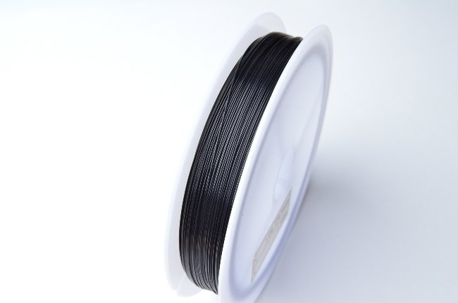 【ブラック】0.38mmx100M巻 【ワイヤー】 [R1597-I]
