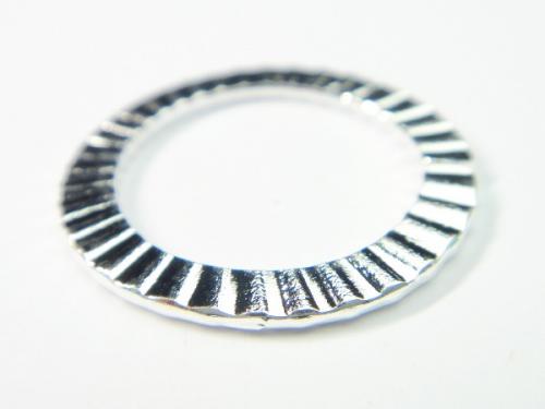 【アクセサリーパーツ】つなぎパーツ(C型) ソフトシルバー(20x1mm) 10個入 KL4909