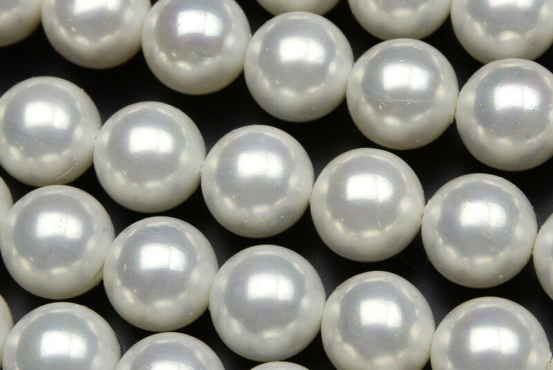 【連売り】◆貝パール◆10mm◆1連（約35cm）天然石 パワーストーン ビーズ パーツ _R1783-10