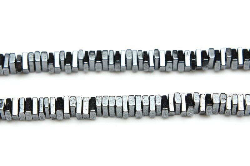 【連売り】ヘマタイト スクエア 1x2x3mm 1連（約38cm）天然石 パワーストーン ビーズ パーツ [R1745]