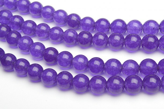 【連売り】パープルジェード　6mm 1連（約38cm）天然石 パワーストーン ビーズ パーツ _R5001-6