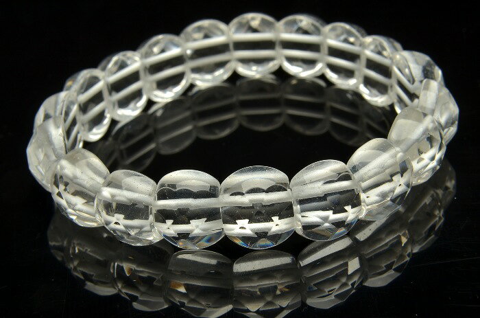 水晶 　13mm　 天然石 パワーストーン バングルRLA3408-1