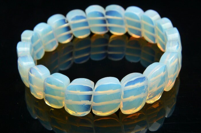 人工オパール 　15mm　 天然石 パワーストーン バングルRLA3408-37