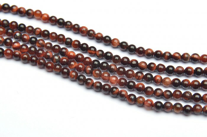 【連売り】レッドタイガーアイ　2mm　1連（約38cm） 天然石 パワーストーン ビーズ パーツ R1931