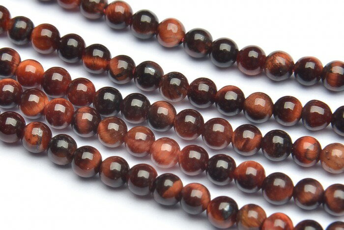 【連売り】レッドタイガーアイ　2mm　1連（約38cm） 天然石 パワーストーン ビーズ パーツ R1931