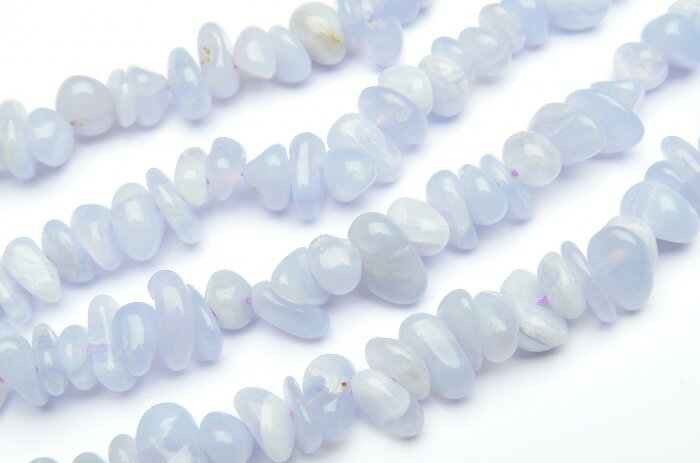 【連売り】ブルーレースアゲート　4x8mm　1連（約38cm）天然石 パワーストーン ビーズ パーツ _R1961