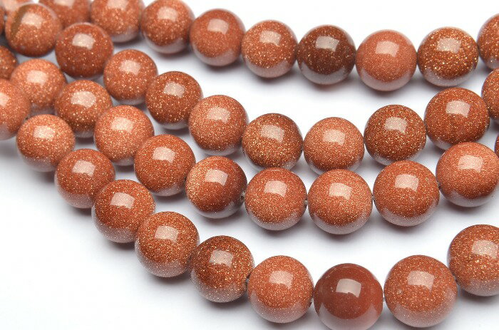 【連売り】ゴールドストーン　12mm　1連（約36cm）天然石 パワーストーン ビーズ パーツ _R2038-12