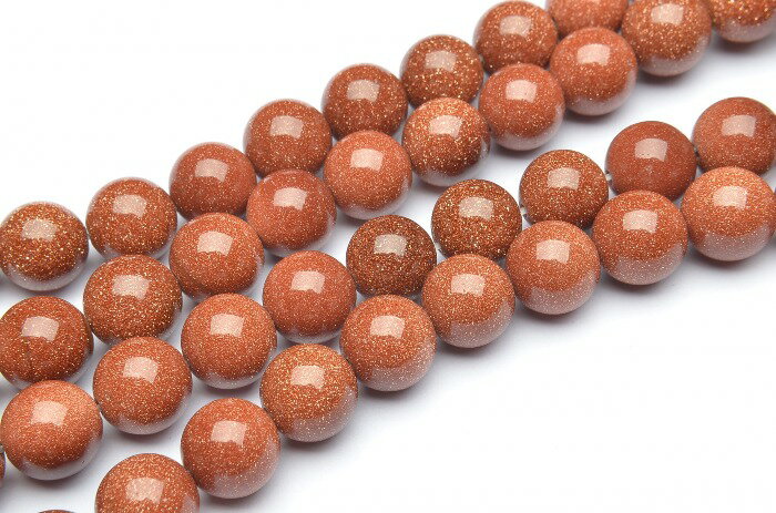 【連売り】ゴールドストーン　12mm　1連（約36cm）天然石 パワーストーン ビーズ パーツ _R2038-12