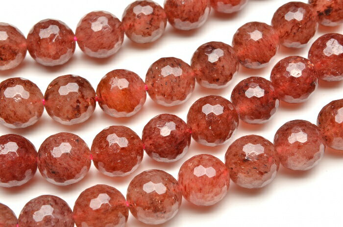 【10％OFF!】【連売り】モスコバイト 128面カット　10mm　1連（約38cm）天然石 パワーストーン ビーズ パーツ _R5380-10