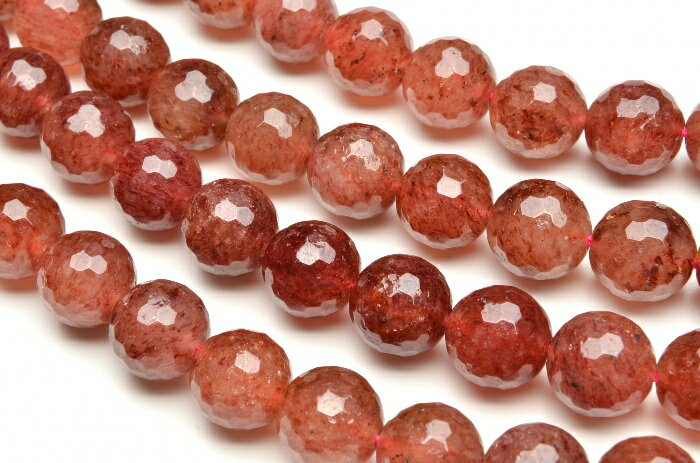 【10％OFF!】【連売り】モスコバイト 128面カット　10mm　1連（約38cm）天然石 パワーストーン ビーズ パーツ _R5380-10