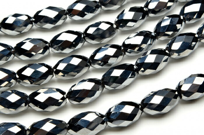 【連売り】テラヘルツ ライスカット　8mm　1連（約38cm）天然石 パワーストーン ビーズ パーツ _R5390-8