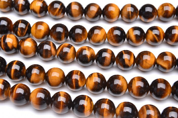 【10％OFF!】【連売り】高品質AA タイガーアイ　12mm　1連（約38cm）天然石 パワーストーン ビーズ パ..