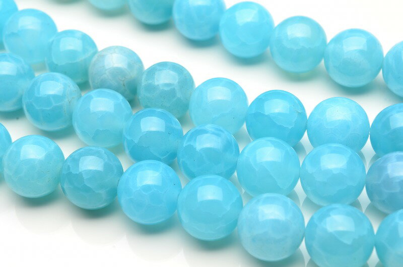 【10％OFF!】【連売り】ラリマーブルー龍紋瑪瑙 ドラゴンアゲート　10mm　1連（38cm）天然石 パワーストーン ビーズ パーツ_R5525-10
