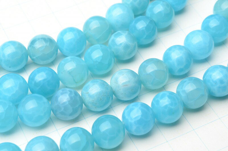 【10％OFF!】【連売り】ラリマーブルー龍紋瑪瑙 ドラゴンアゲート　10mm　1連（38cm）天然石 パワーストーン ビーズ パーツ_R5525-10