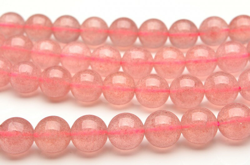 【連売り】ストロベリークォーツ （レッドアベンチュリン）　10mm　1連（38cm）天然石 パワーストーン ビーズ パーツ_R5530-10
