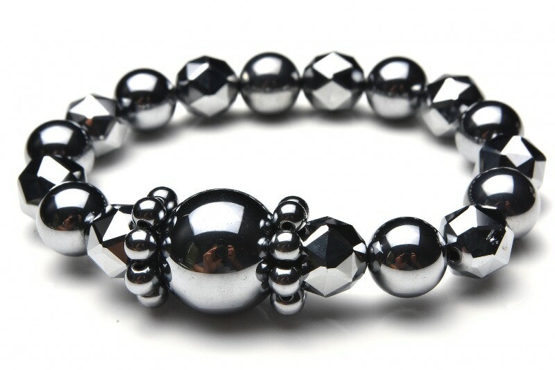 テラヘルツ鉱石 10+16mm 天然石 パワーストーン ブレスレット アクセサリー _B340-11