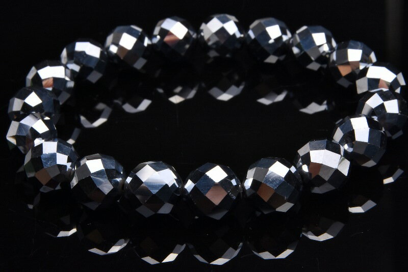 テラヘルツ鉱石 64面カット　6mm　 天然石 パワーストーン ブレスレット アクセサリー _B451-6