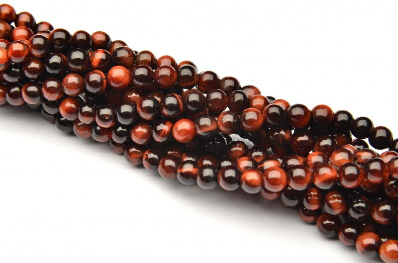 レッドタイガーアイ　4mm　1連（約38cm） アクセサリー _RG8-16