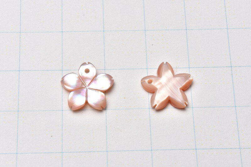 ピンクシェル　桜　11x11x2mm　粒売り バラ売り アクセサリー _T438