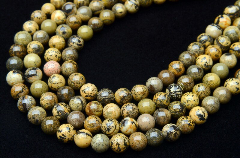 草花石　ピクチャーストーン　6mm　1連（約38cm） アクセサリー _RG9-6