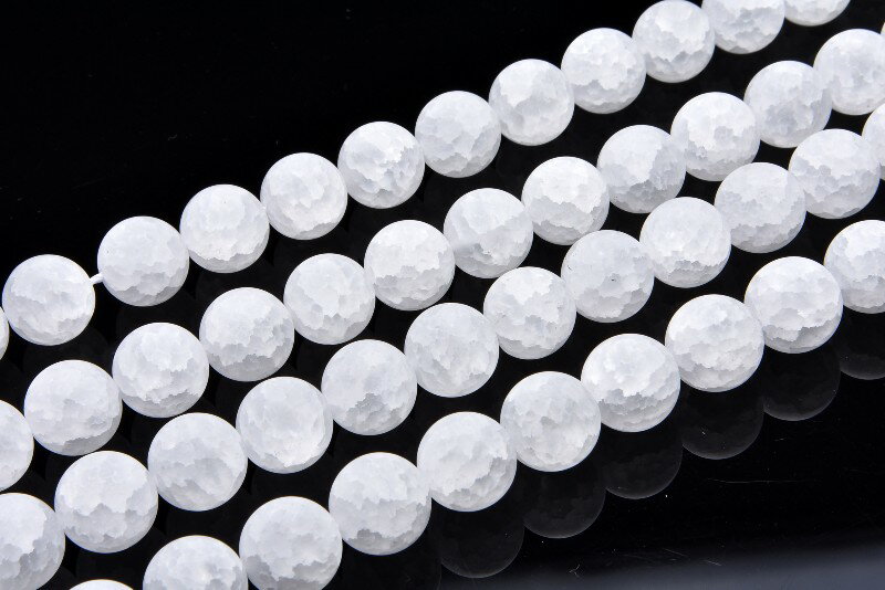 フロスト　クラック水晶　6mm　1連（約38cm） アクセサリー _R5803-6