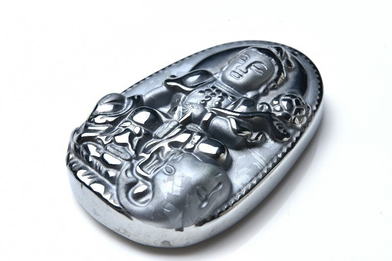 【10％OFF!】高純度 テラヘルツ鉱石 普賢菩薩　50x33mm　 天然石 パワーストーン ペンダントトップ アクセサリー _R5505-31