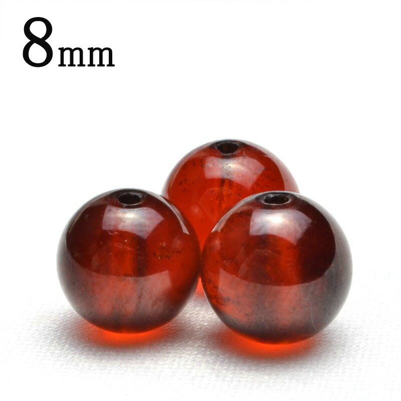 【1粒売り】オレンジガーネット 8mm バラ売り ビーズ 天然石 パワーストーン アクセサリー _T323-8