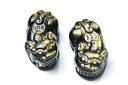 ゴールデンオブシディアン 28x16mm 貔貅(ひきゅう)穴あき アクセサリー _PR2972-2