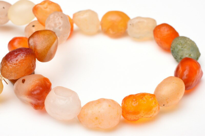 希少 阿拉善(アラシャン) ゴビアゲート 12-15x9-12mm タンブル 天然石 パワーストーン ブレスレット アクセサリー _B768-1