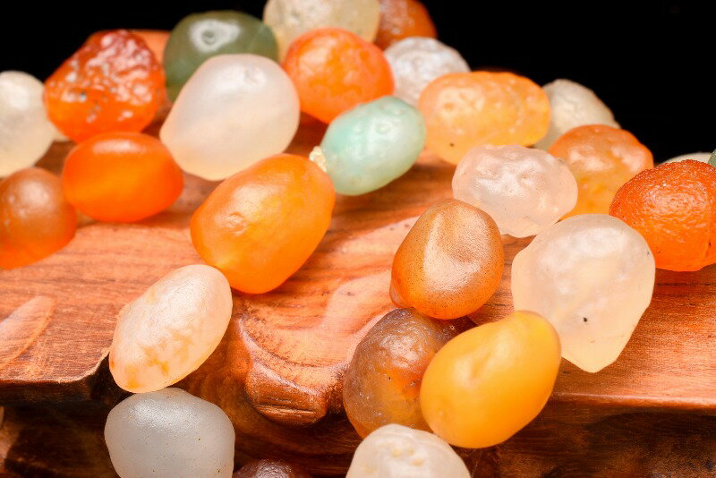 希少 阿拉善(アラシャン) ゴビアゲート　12-15x9-12mm　タンブル 天然石 パワーストーン ブレスレット アクセサリー _B768-1