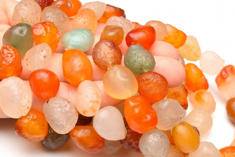 希少 阿拉善(アラシャン) ゴビアゲート　12-15x9-12mm　タンブル 天然石 パワーストーン ブレスレット アクセサリー _B768-1