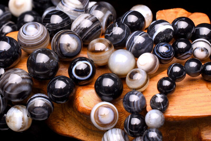 黒天眼石　8mm 天然石 パワーストーン ブレスレット アクセサリー _B793-8