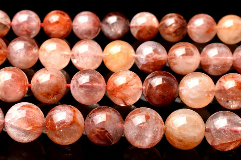 【15％OFF!】ライモナイトインクォーツ　10mm　1連（約38cm）天然石 パワーストーン ビーズ パーツ _RG247-10