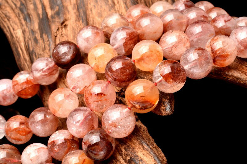 【15％OFF!】ライモナイトインクォーツ　10mm　1連（約38cm）天然石 パワーストーン ビーズ パーツ _RG247-10