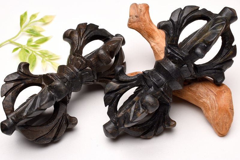 チベット密教法具 鉄隕石 五鈷杵 ドルジェ　105-115x48-50mm　法器(穴なし) アクセサ ...