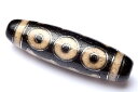 銀線天珠 五眼天珠　50x14mm　チベット御守り アクセサリー _PRG758