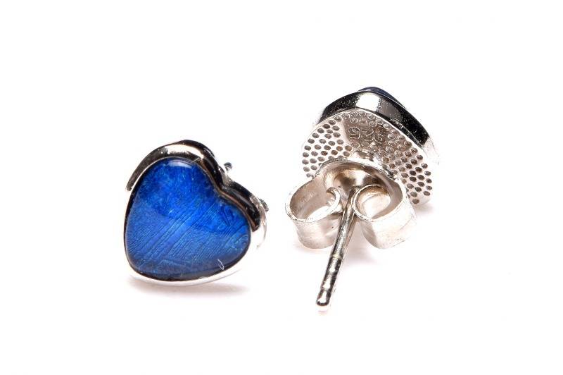 Silver925・ブルー ギベオン(メテオライト隕石) ハート 天然石 パワースト...