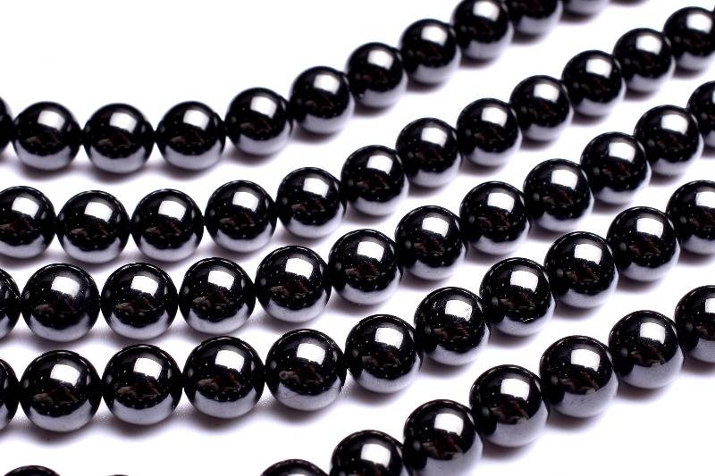 ブラックスピネル　6.5mm 1連（約38cm） ビーズ ハンドメイド_RG561-65