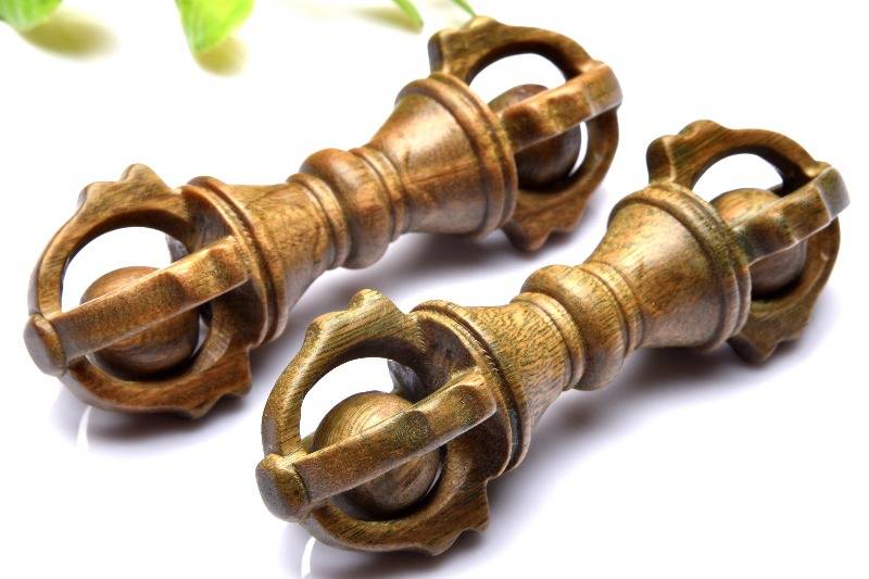 緑壇　78x26-27mm　五鈷杵 ドルジェ チベット密教法具 法器 1個売り アクセサリー _PRG1359のサムネイル